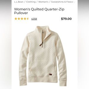 L.L. Bean Quilted Quarter-Zip Pullover